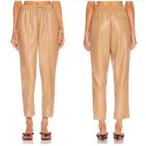 Jonathan Simkhai Tay Vegan Leather Jogger Pants Camel NWT